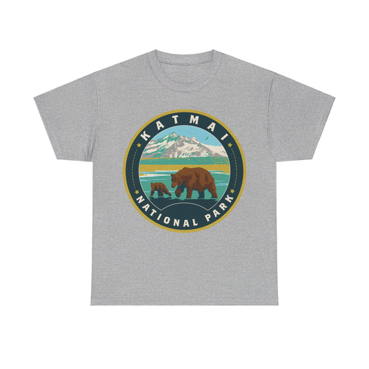 Katmai National Park Alaska Round Logo T-shirt