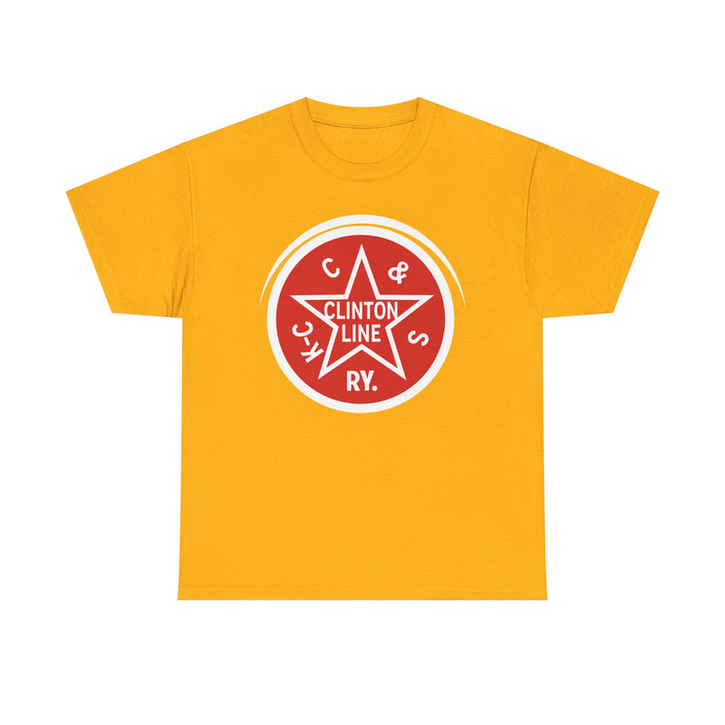 Load image into Gallery viewer, Clinton Line Railway Star Logo Vintage Railroad Train T-Shirt
