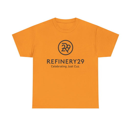 Refinery29 Celebrating Just Cuz T-Shirt Media Brand Logo Tee