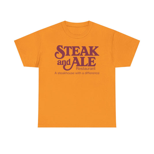 Steak and Ale Restaurant Vintage Steakhouse Logo Classic Dining T-Shirt