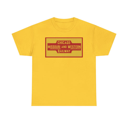 Chicago Missouri Western Railway Vintage Railroad Logo Train T-Shirt