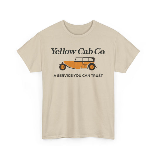 Yellow Cab Co A Service You Can Trust Vintage Taxi Logo Retro T-shirt