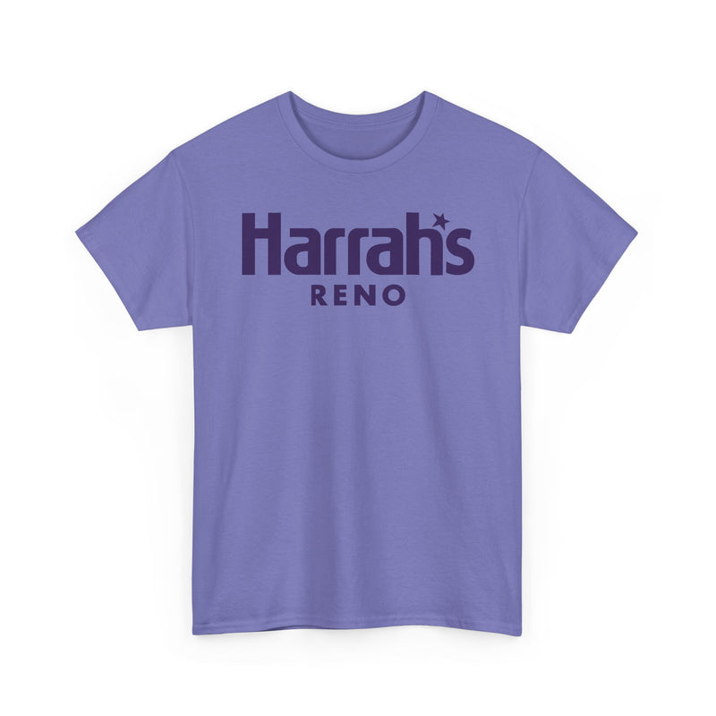 Load image into Gallery viewer, Harrah’s Reno Defunct Casino Logo Purple Graphic T-Shirt Nevada Gambling Resort Tee
