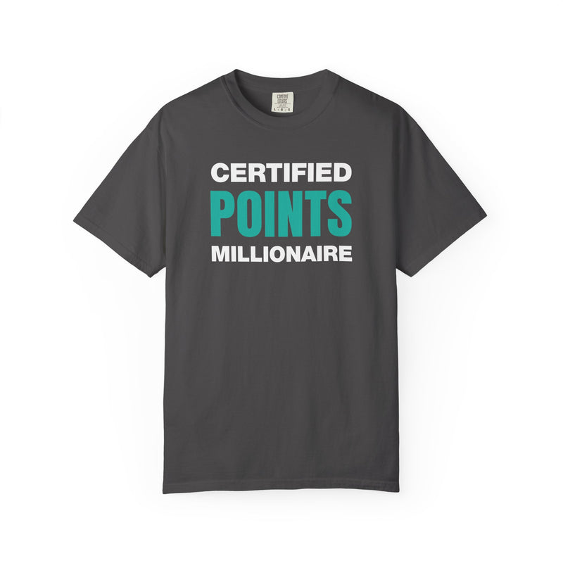 Load image into Gallery viewer, Certified Points Millionaire Credit Card Miles Travel Teal T-shirt
