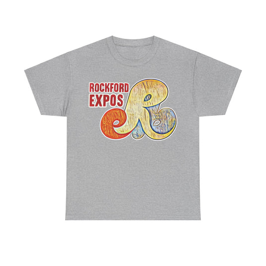 Rockford Expos Logo Illinois Baseball T-shirt