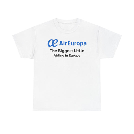 Air Europa The Biggest Little Airline in Europe Vintage Logo Aviation T-shirt