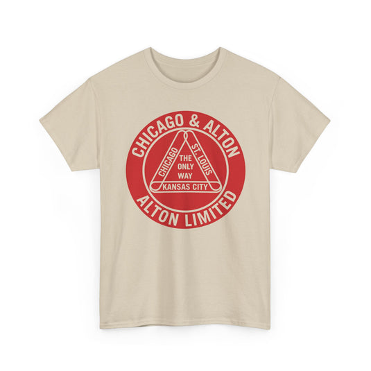 Chicago Alton Only Way Triangle Railroad Logo Vintage Train T-Shirt