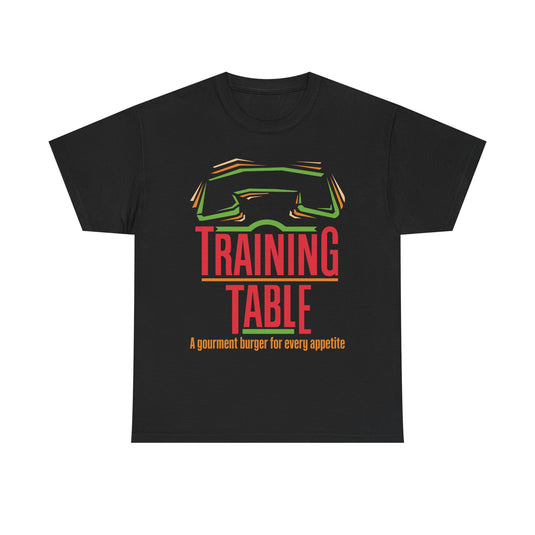 Training Table Gourmet Burger Vintage Restaurant Logo Chain T-Shirt