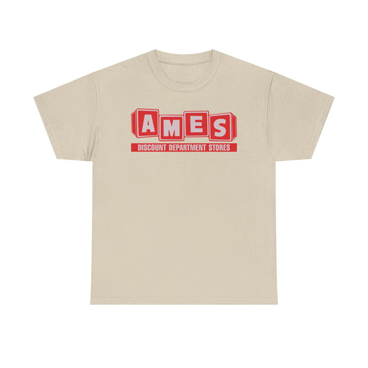 AMES Discount Department Stores Vintage Retail Logo T-Shirt