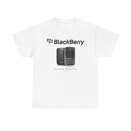 Blackberry Cell Phone One Brand One Solution Nostalgic Logo T-shirt