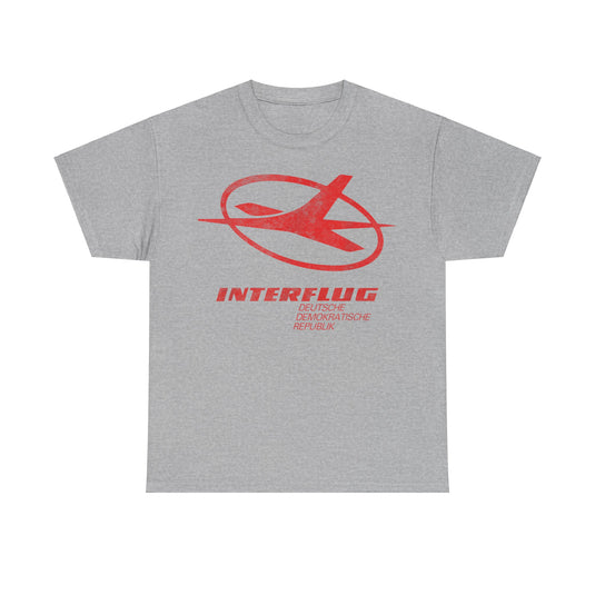 German Interflug Airlines Retro Nostalgic T-shirt