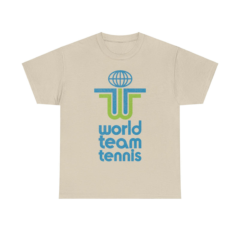 Load image into Gallery viewer, World Team Tennis Blue Green Logo Retro Nostalgic T-shirt
