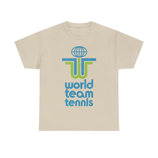 World Team Tennis Blue Green Logo Retro Nostalgic T-shirt