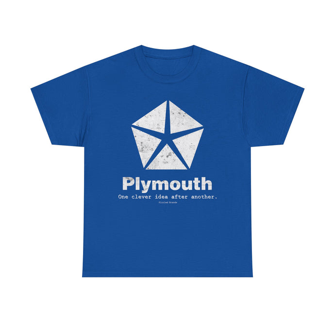 Plymouth Automobile Car Manufactuer White Logo T-shirt