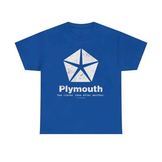 Plymouth Automobile Car Manufactuer White Logo T-shirt