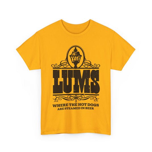 Lums Where Hot Dogs Are Steamed In Beer Vintage Logo T-Shirt