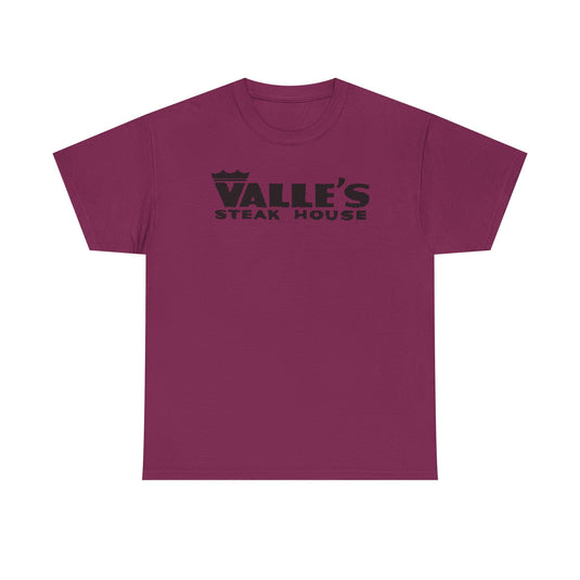 Valle's Steak House T-Shirt - Steakhouse Industry Defunct Logo Tee