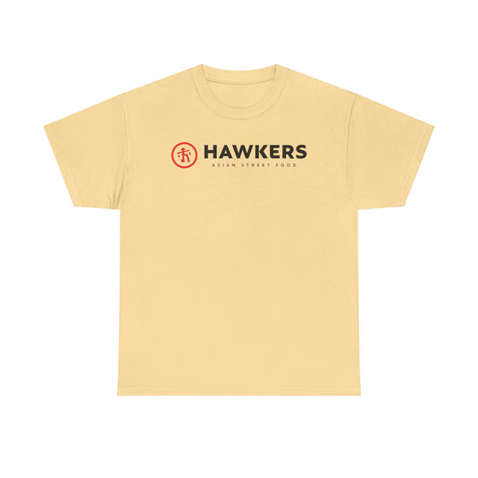 Hawkers Asian Street Food T-Shirt Bankrupt Restaurant Chain Logo Tee