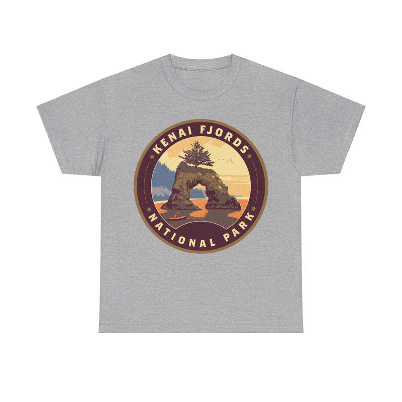 Load image into Gallery viewer, Kenai Fjords National Park Alaska Round Logo T-shirt
