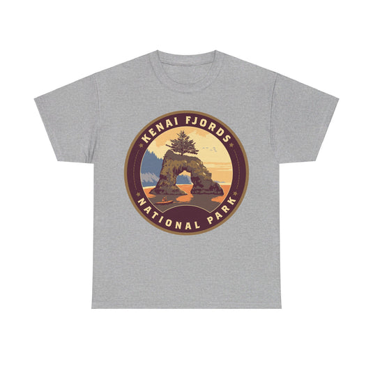 Kenai Fjords National Park Alaska Round Logo T-shirt