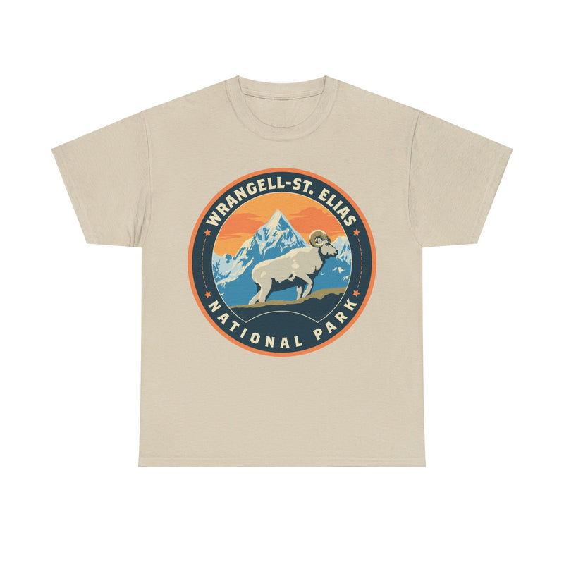 Load image into Gallery viewer, Wrangell-St Elias National Park Alaska Round Logo T-shirt
