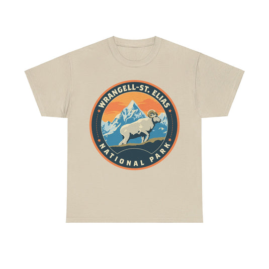 Wrangell-St Elias National Park Alaska Round Logo T-shirt