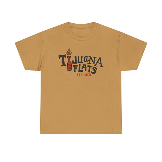 Tijuana Flats Tex-Mex T-Shirt Bankrupt Restaurant Chain Logo Tee