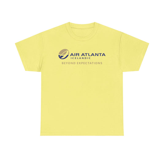Air Atlanta Icelandic Beyond Expectations Vintage Airline Logo Aviation T-shirt