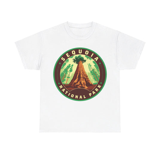 Sequoia National Park California Round Logo T-shirt