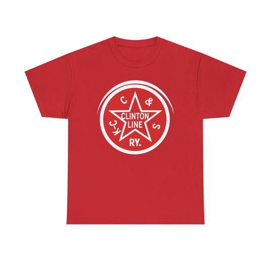 Clinton Line Railway Star Logo Vintage Railroad Train T-Shirt