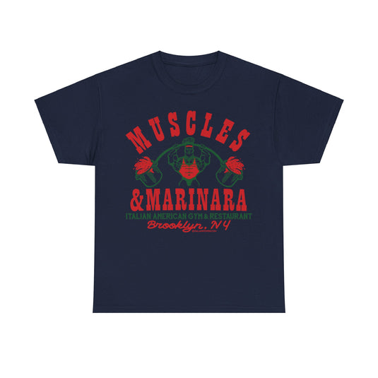 Muscles Marinara New York Italian American Gym Restaurant T-shirt