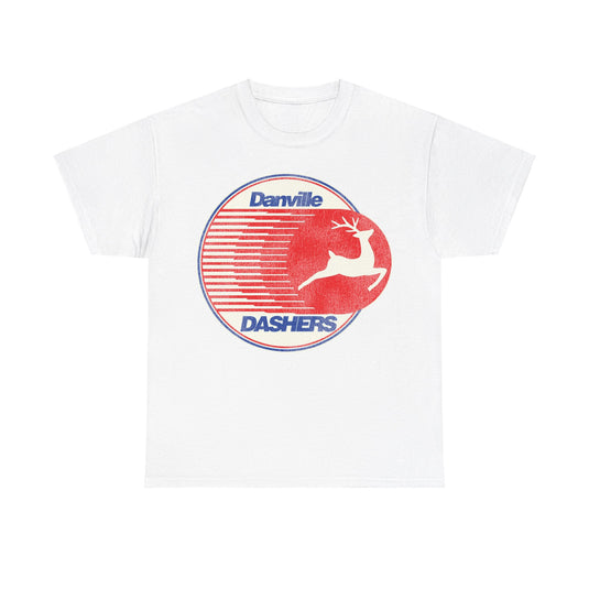 Danville Dashers Red Blue Logo Hockey Team T-shirt