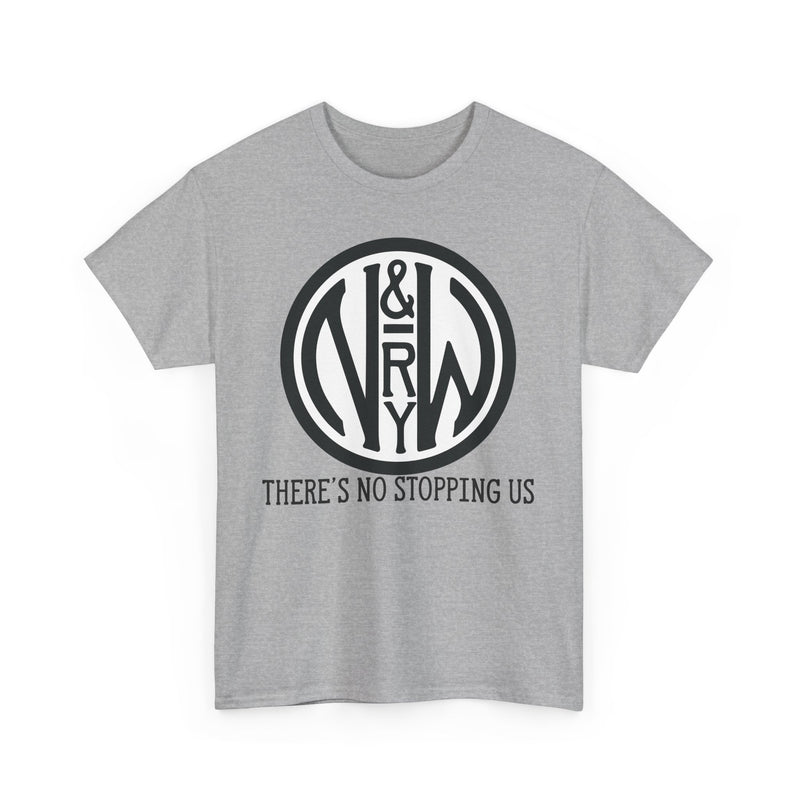 Load image into Gallery viewer, Norfolk Western There&#39;s No Stopping Us Railroad Logo T-Shirt

