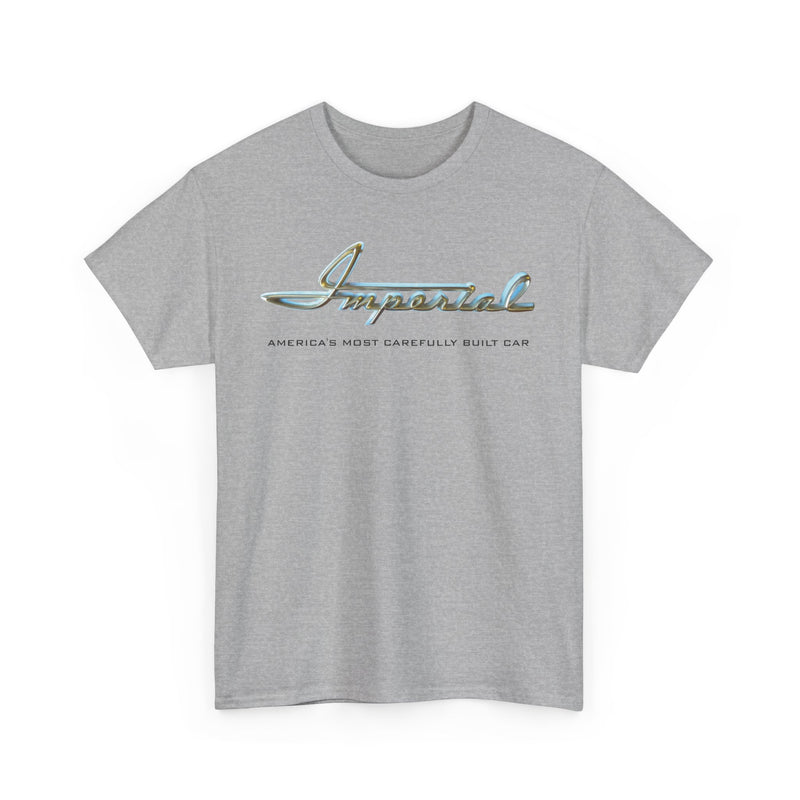 Load image into Gallery viewer, Imperial America&#39;s Most Carefully Built Car Chrome Script T-shirt
