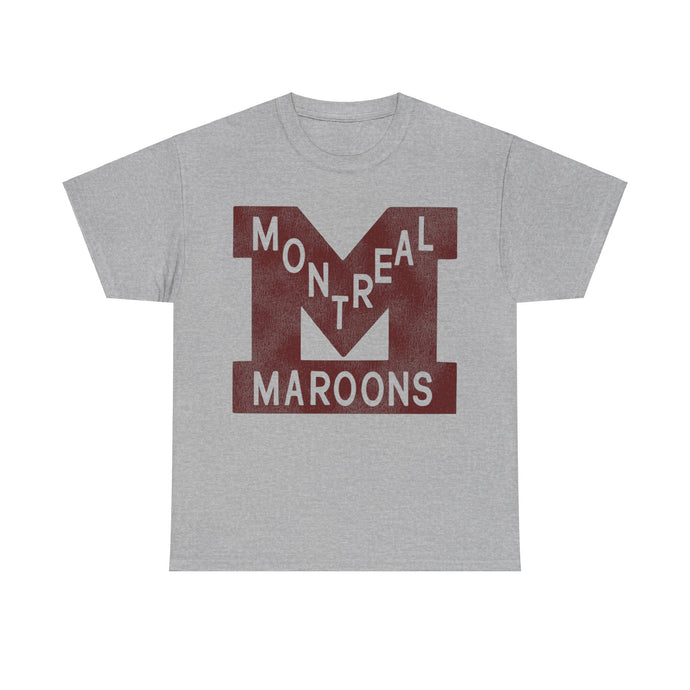 Montreal Maroons Logo Hockey Team T-shirt