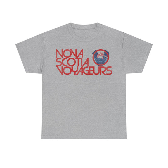 Nova Scotia Voyageurs Red Logo Hockey Team Nostalgic Retro T-shirt