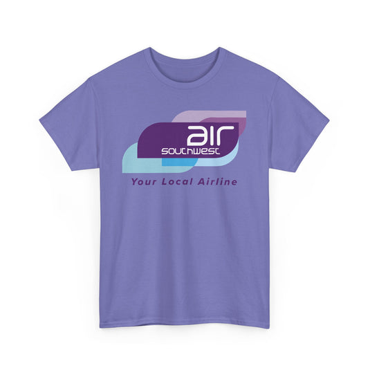 Air Southwest Your Local Airline Vintage British Regional Carrier Logo T-shirt