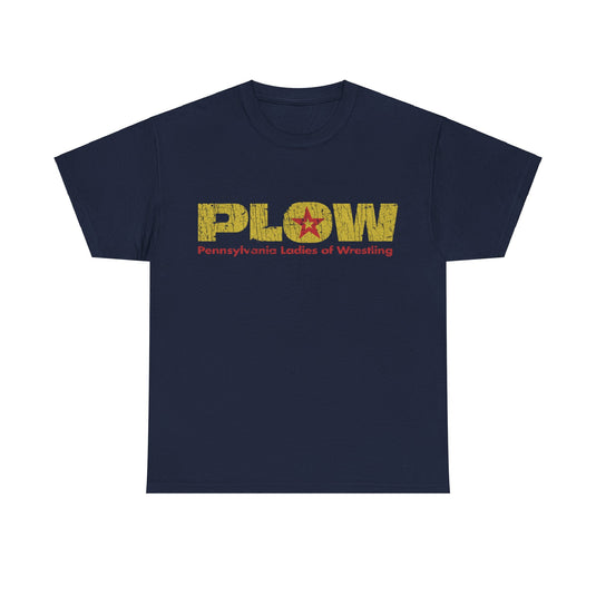 PLOW Pennsylvania Ladies Wrestling 1986 Distressed Print T-shirt