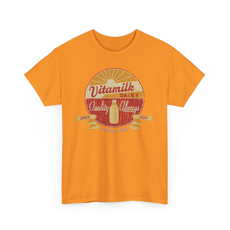 Load image into Gallery viewer, Vitamilk Dairy Seattle Washington 1934 Quality Always Milk Company Logo T-shirt
