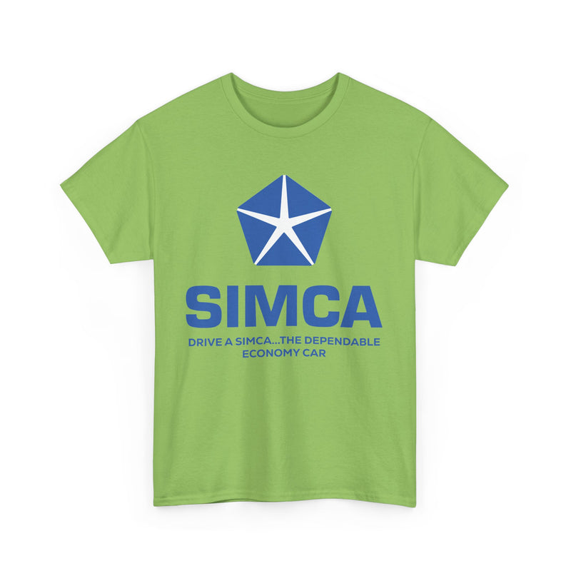 Load image into Gallery viewer, Simca Drive A Simca The Dependable Economy Car Vintage Logo T-shirt
