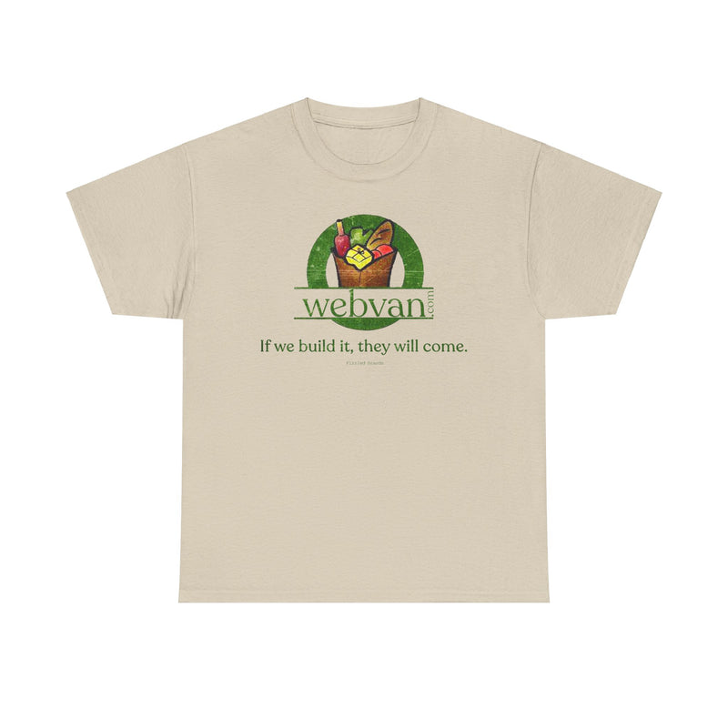 Load image into Gallery viewer, Webvan Vintage Logo T-Shirt: If We Build It, They Will Come
