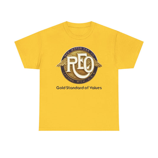 REO Motor Car Co Lansing Michigan Gold Standard Wings T-shirt