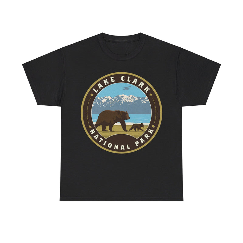 Load image into Gallery viewer, Lake Clark National Park Alaska Round Logo T-shirt
