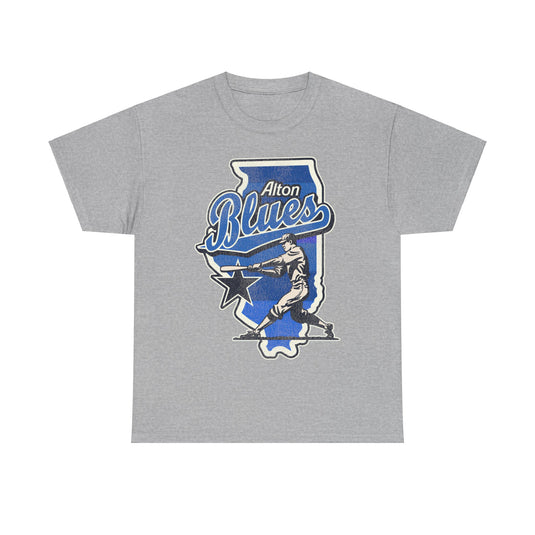 Alton Blues Nostalgic Retro Baseball T-shirt