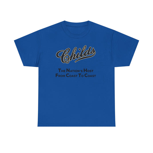 Childs Restaurants T-Shirt - American Casual Dining Industry Defunct Logo Tee