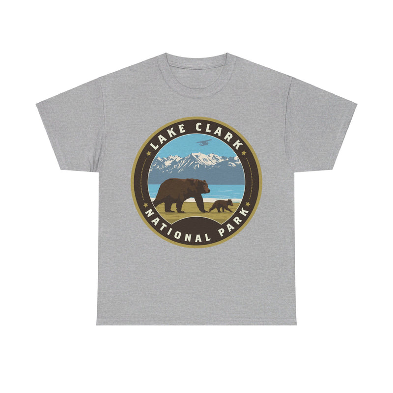 Load image into Gallery viewer, Lake Clark National Park Alaska Round Logo T-shirt
