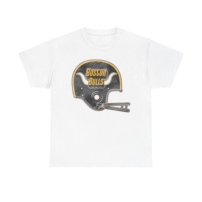 Boston Bulls Retro Nostalgic Football Helmet Logo T-shirt