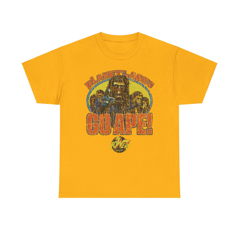 Load image into Gallery viewer, Planet of the Apes Go Ape Power Records Nostalgic T-shirt
