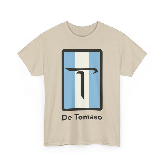 De Tomaso Italian Sports Car Manufacturer Blue Stripe T-shirt