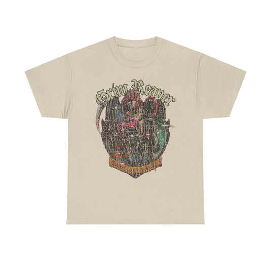 See You in Hell 1983 British Metal Rock Band Grim Reaper T-shirt